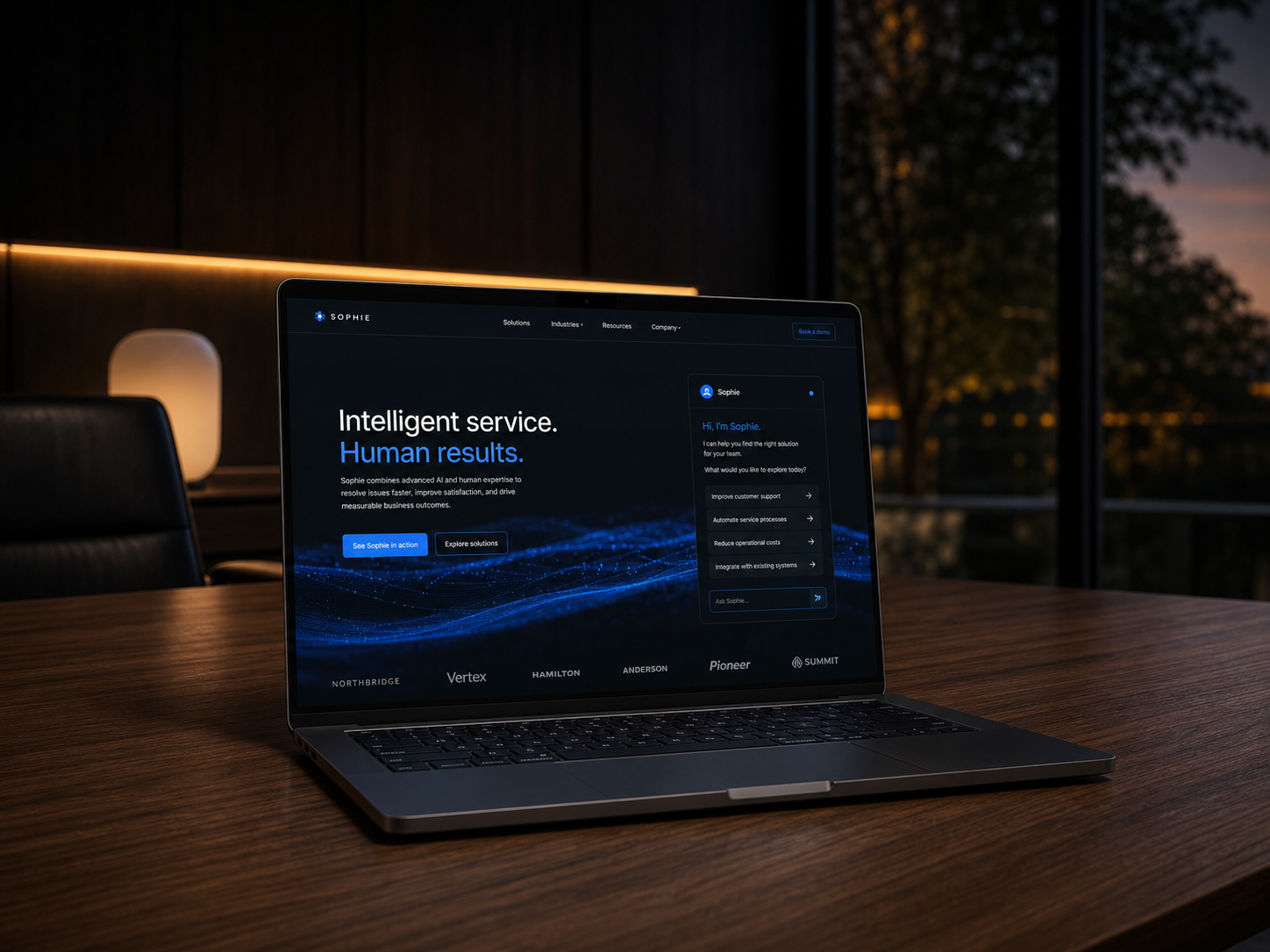 Axiom Site on a laptop