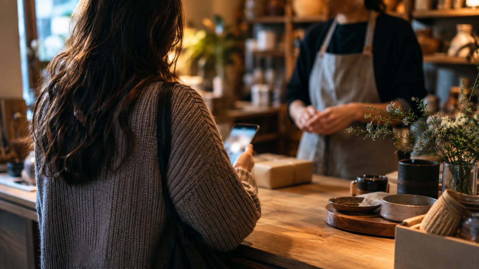 A customer reaching a local business from their phone